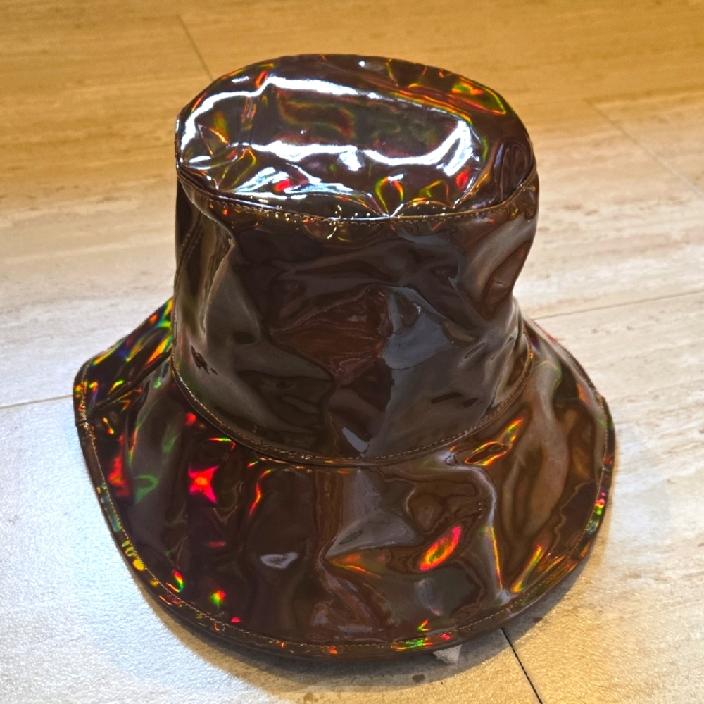 Urban Outfitters Brown Holographic Bucket Hat